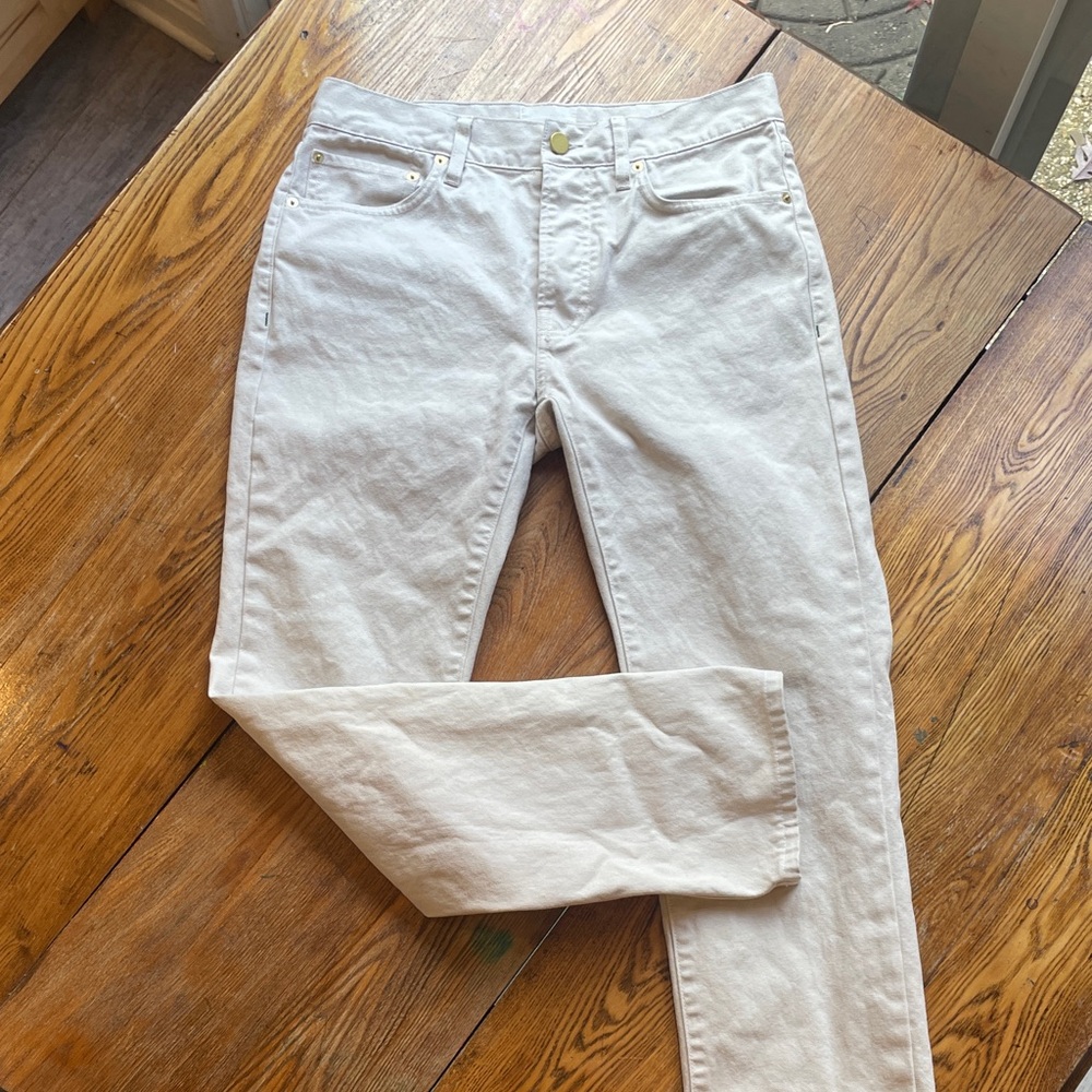 Sid Mashburn cream 5 pocket jeans